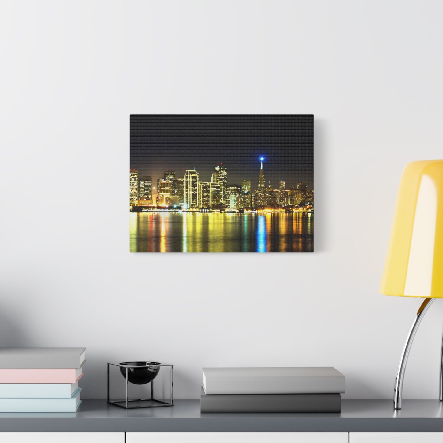 San Francisco Night Skyline Matte Canvas Print — Stretched 1.25"