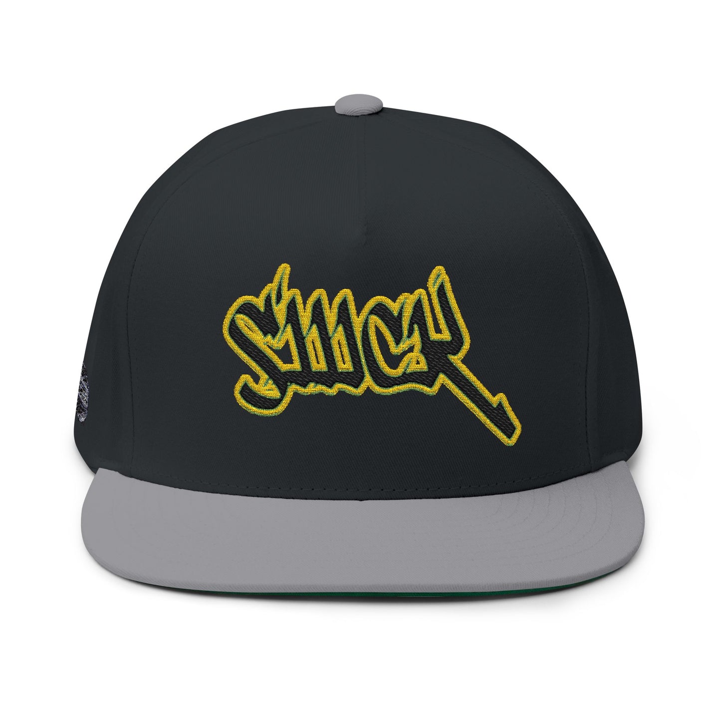 triple_siiick - Embroidered Snapback Hat — "siiick" Yellow Outline