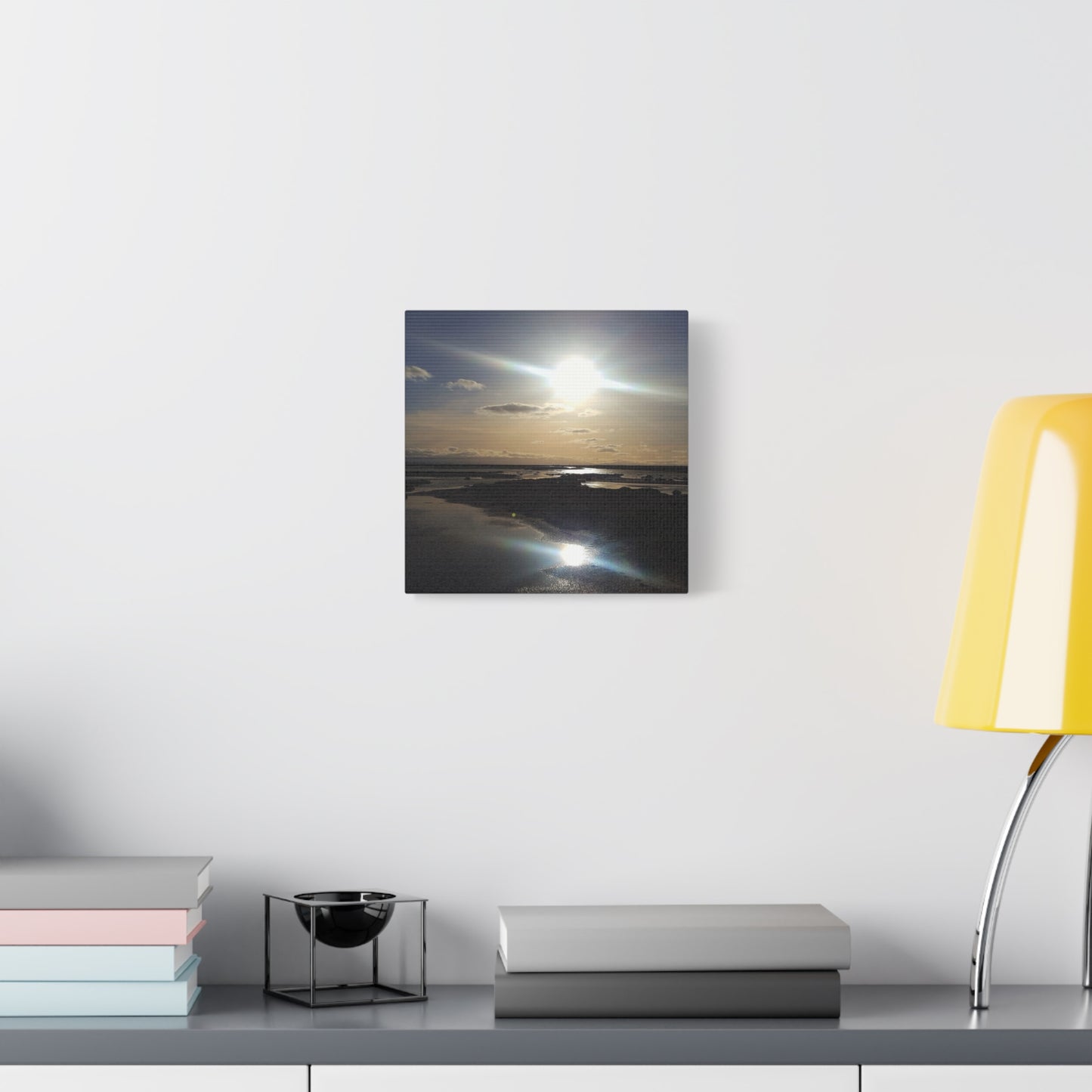 Sunlit Coastal Reflection (don edwards preserve)Canvas Print — Matte Stretched Wall Art