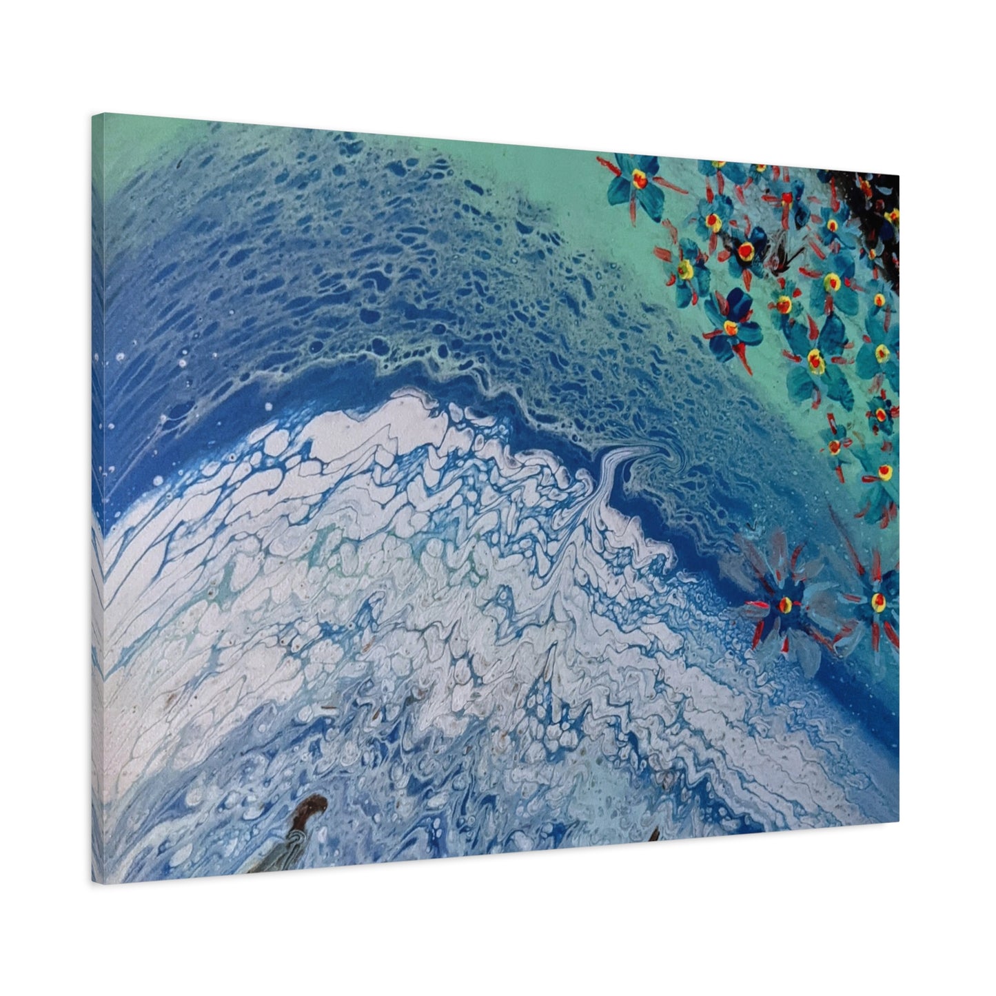 floetrol&flowers - Abstract Matte Canvas Print — Floral Accents Stretched Wall Art