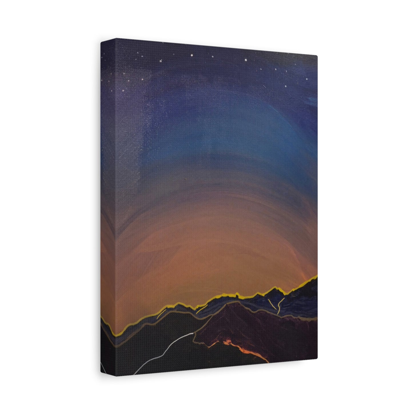 Sunset Mountain Canvas Wall Art - first light — Matte Stretched Landscape Print