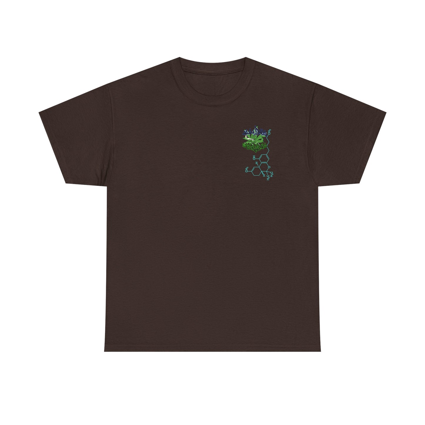 AllDay | Everyday - molecular logo — Green Graffiti Plant Design Chest & Back Print